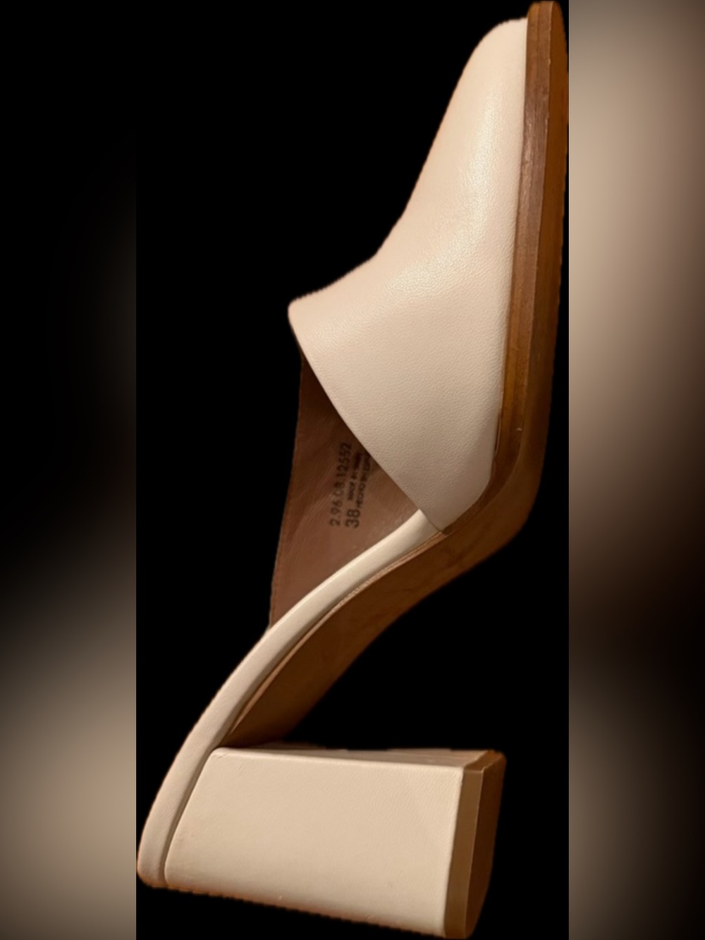 White Block Heel Mules Adolfo Dominguez